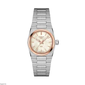 Tissot PRX Silver Stainless Steel Pearl White Dial Quartz Watch for Ladies - T137.010.21.111.00