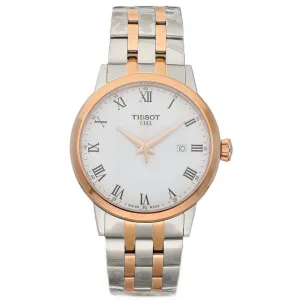 Tissot T-Classic Two-Tone Stainless Steel White Dial Quartz Watch for Gents - T129.410.22.013.00