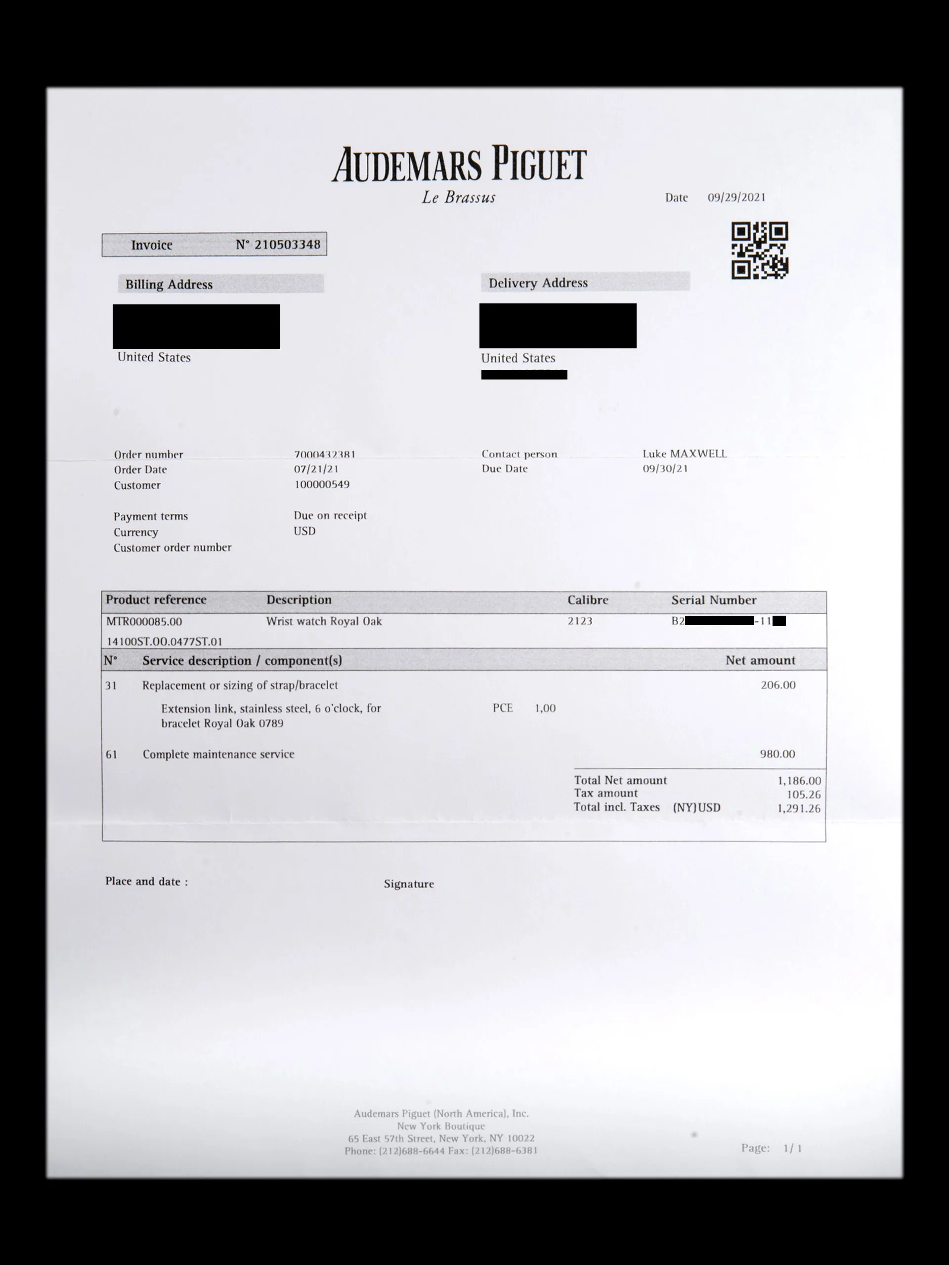 Tropical 1980s Audemars Piguet Royal Oak (Ref. 4100ST) W/ 2021 Service Papers