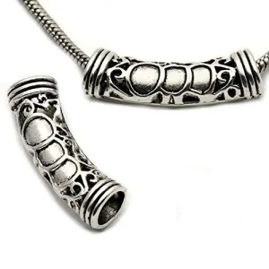 Tube Charm Spacer Beads for Snake Chain Charm Bracelet