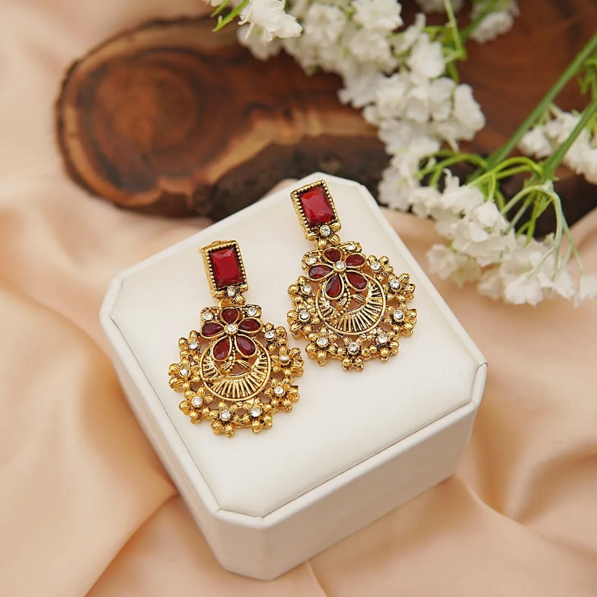 Turkish Copper Gold Earrings