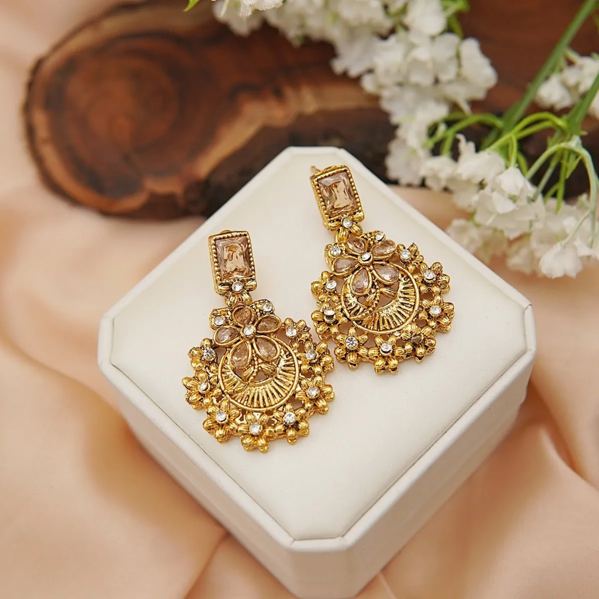 Turkish Copper Gold Earrings
