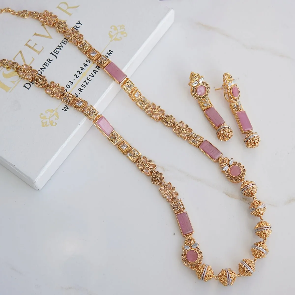 Turkish Gemstones Raj Mala Set