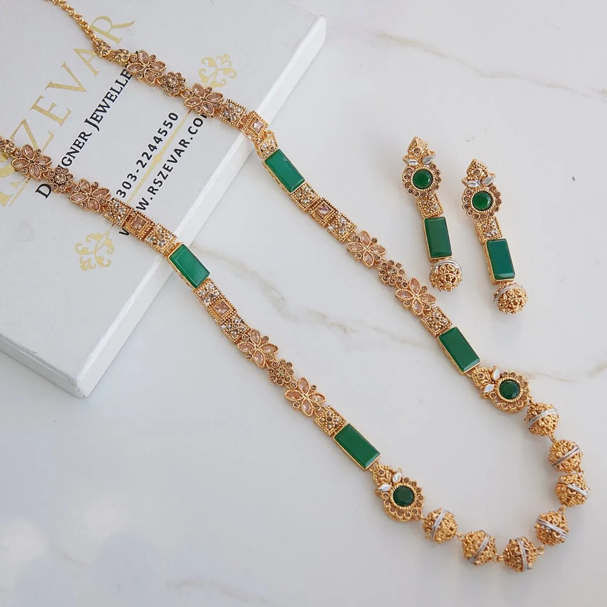 Turkish Gemstones Raj Mala Set