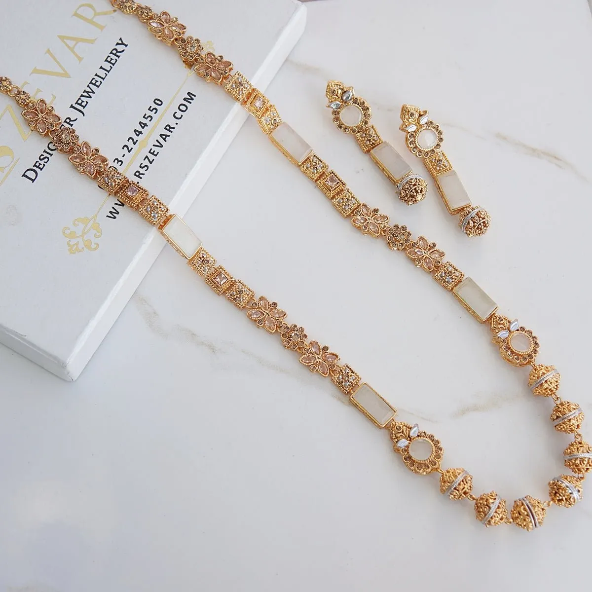 Turkish Gemstones Raj Mala Set