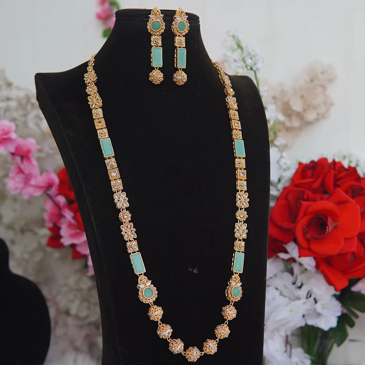 Turkish Gemstones Raj Mala Set