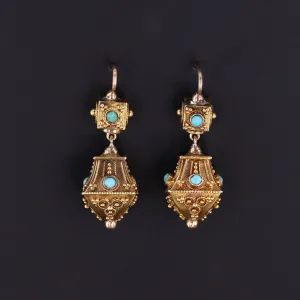 Turquoise Earrings | 14k Gold Earrings