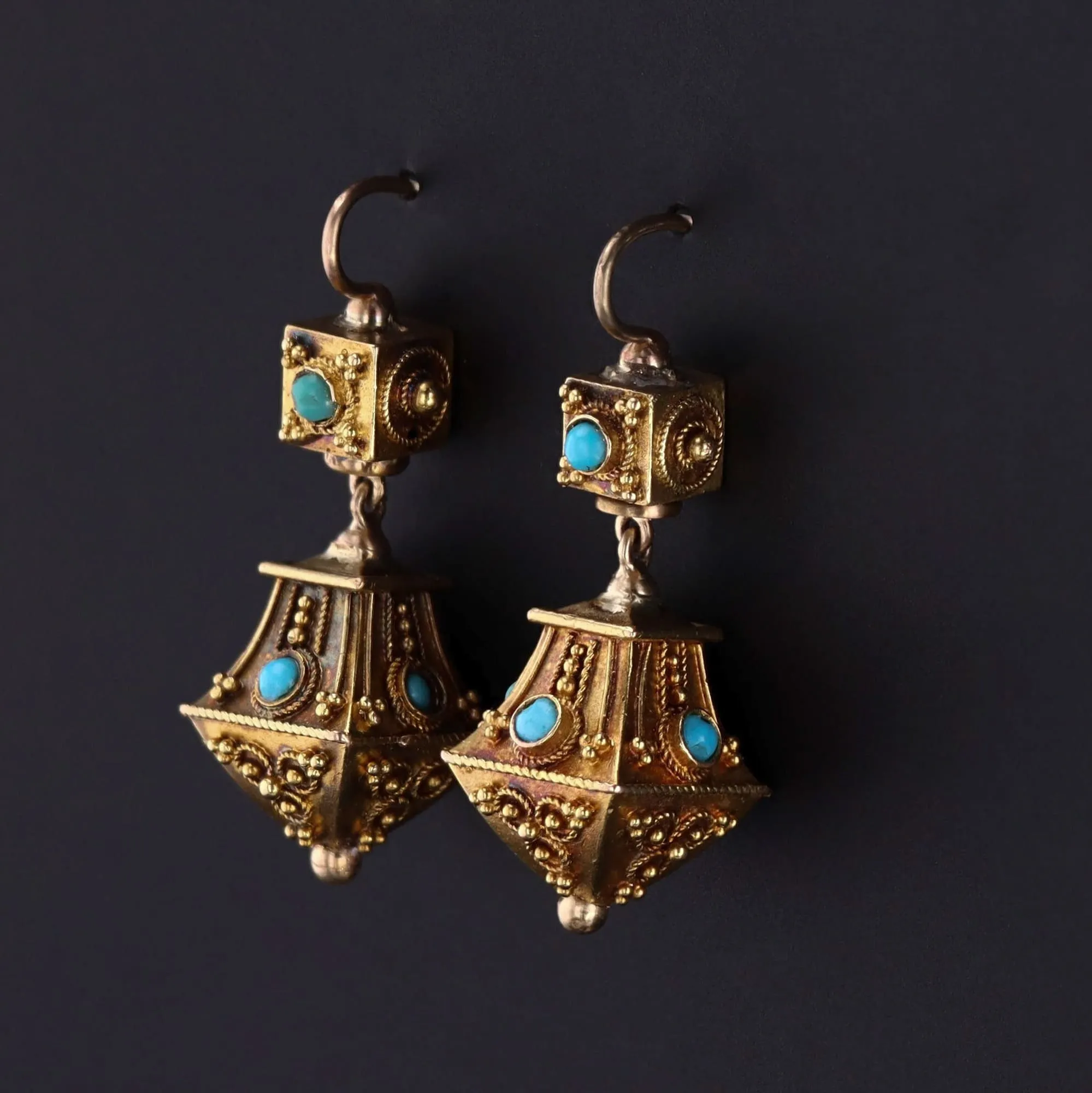 Turquoise Earrings | 14k Gold Earrings