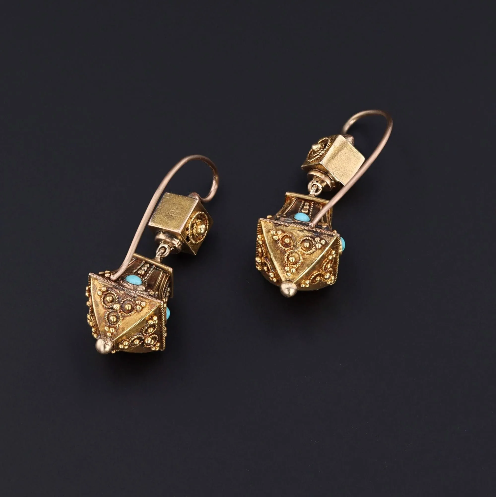 Turquoise Earrings | 14k Gold Earrings