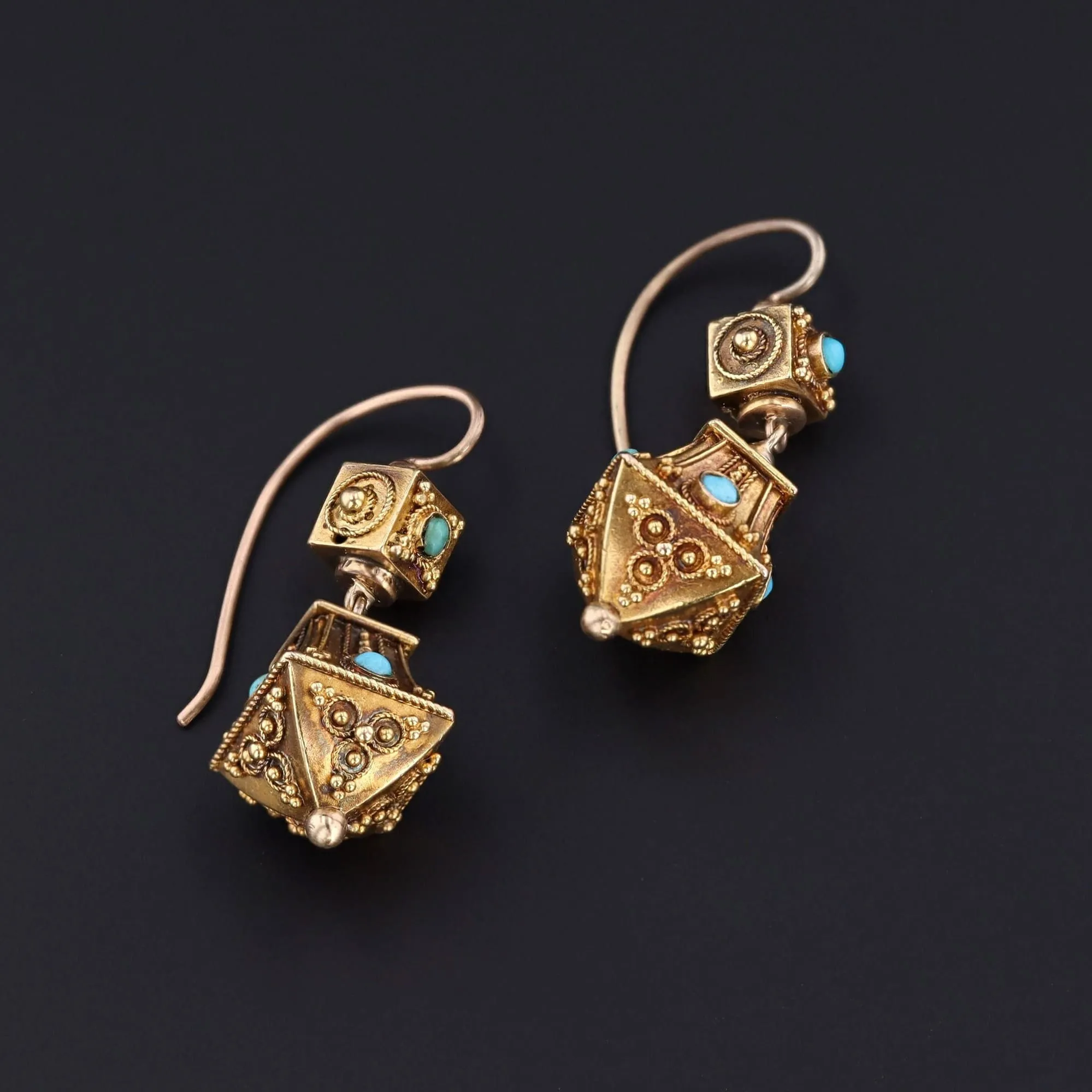 Turquoise Earrings | 14k Gold Earrings