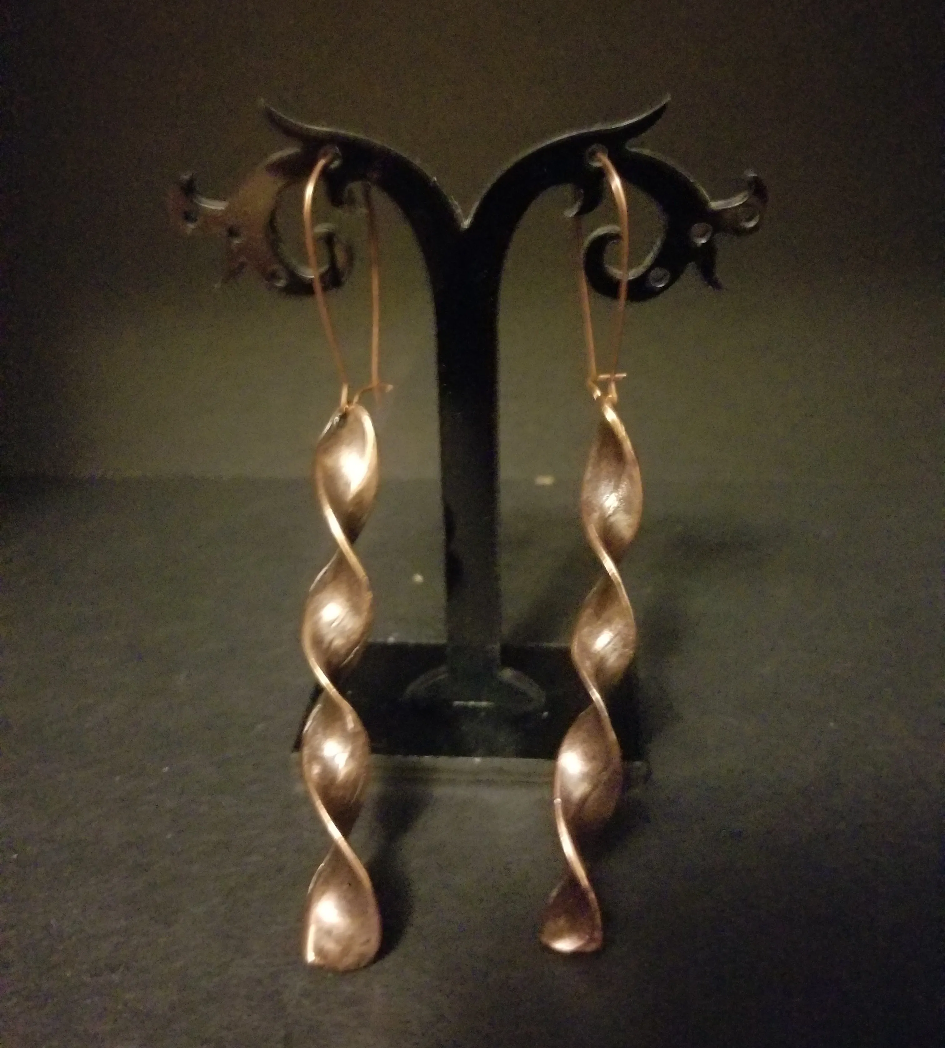 Twirlz Antique Copper Earrings