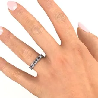 Two-Stone Interwoven Infinity Ring