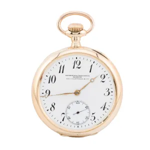 Vacheron & Constantin Geneve Pocket Watch Retailed by JE Caldwell 14 Karat Gold