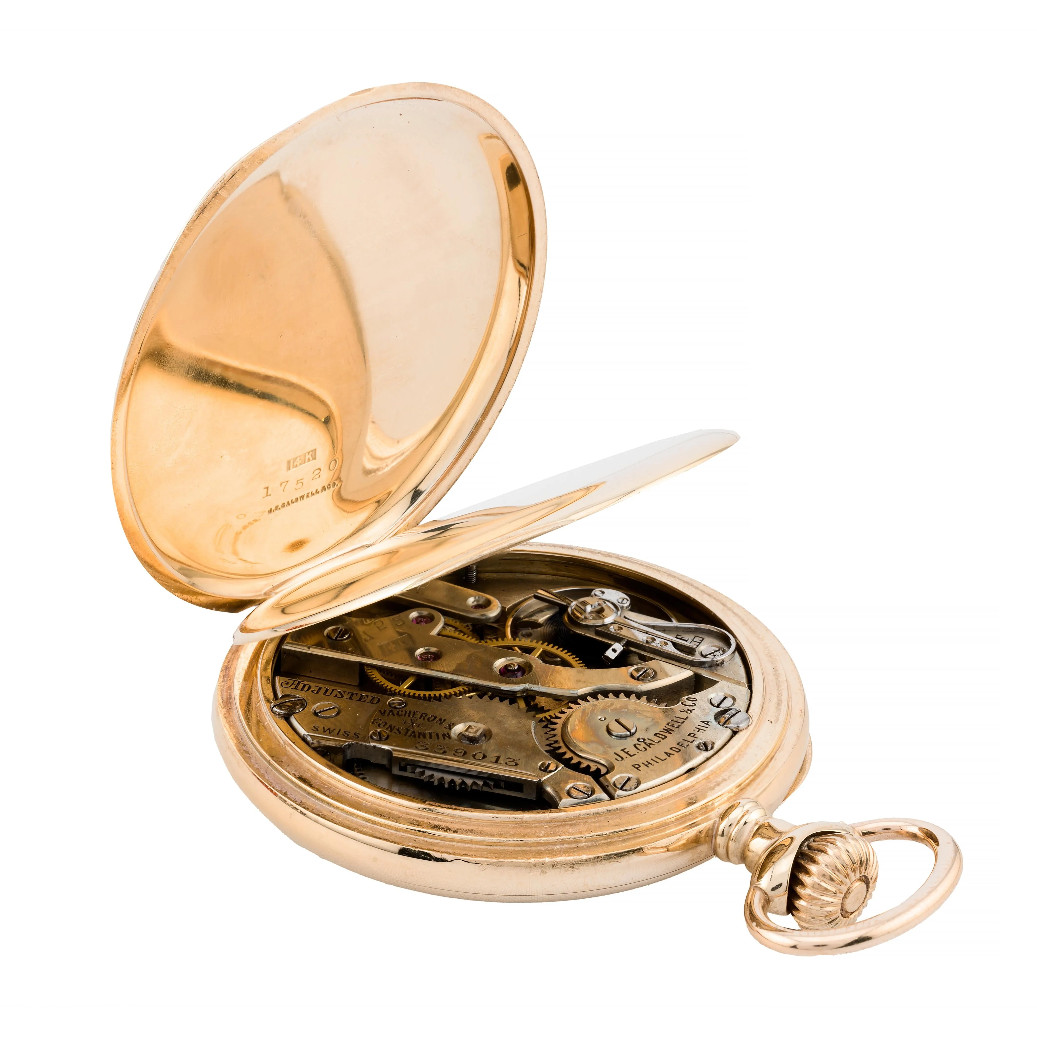 Vacheron & Constantin Geneve Pocket Watch Retailed by JE Caldwell 14 Karat Gold