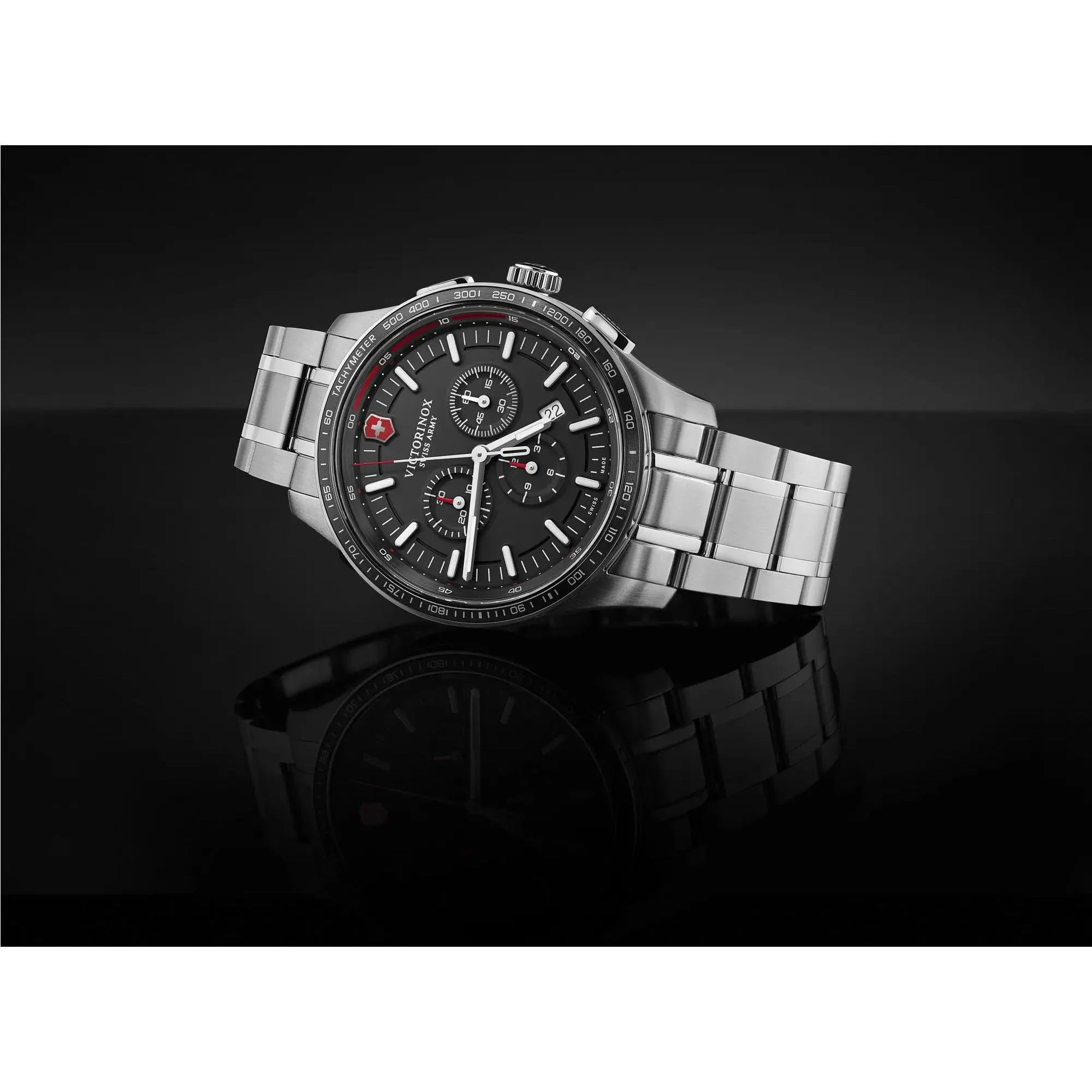 Victorinox Alliance Sport Chronograph 44 Black Dial Men's Watch