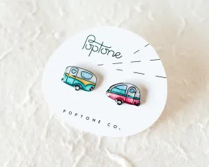 Vintage Camper Stud Earrings
