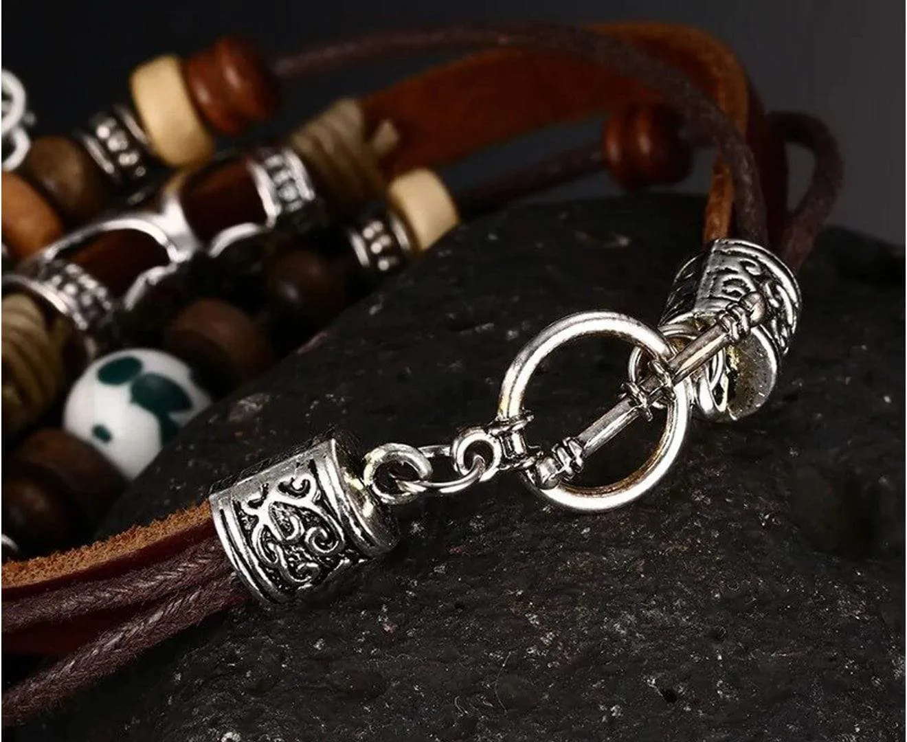 Vintage Genuine Leather Bracelet for Men and Women