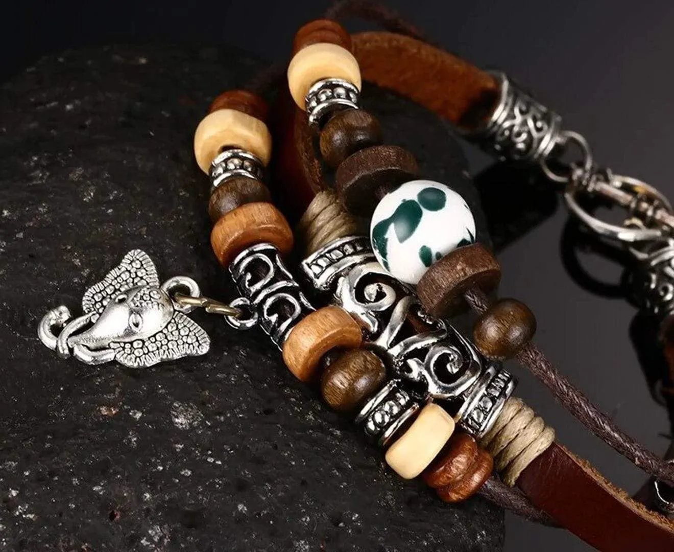 Vintage Genuine Leather Bracelet for Men and Women