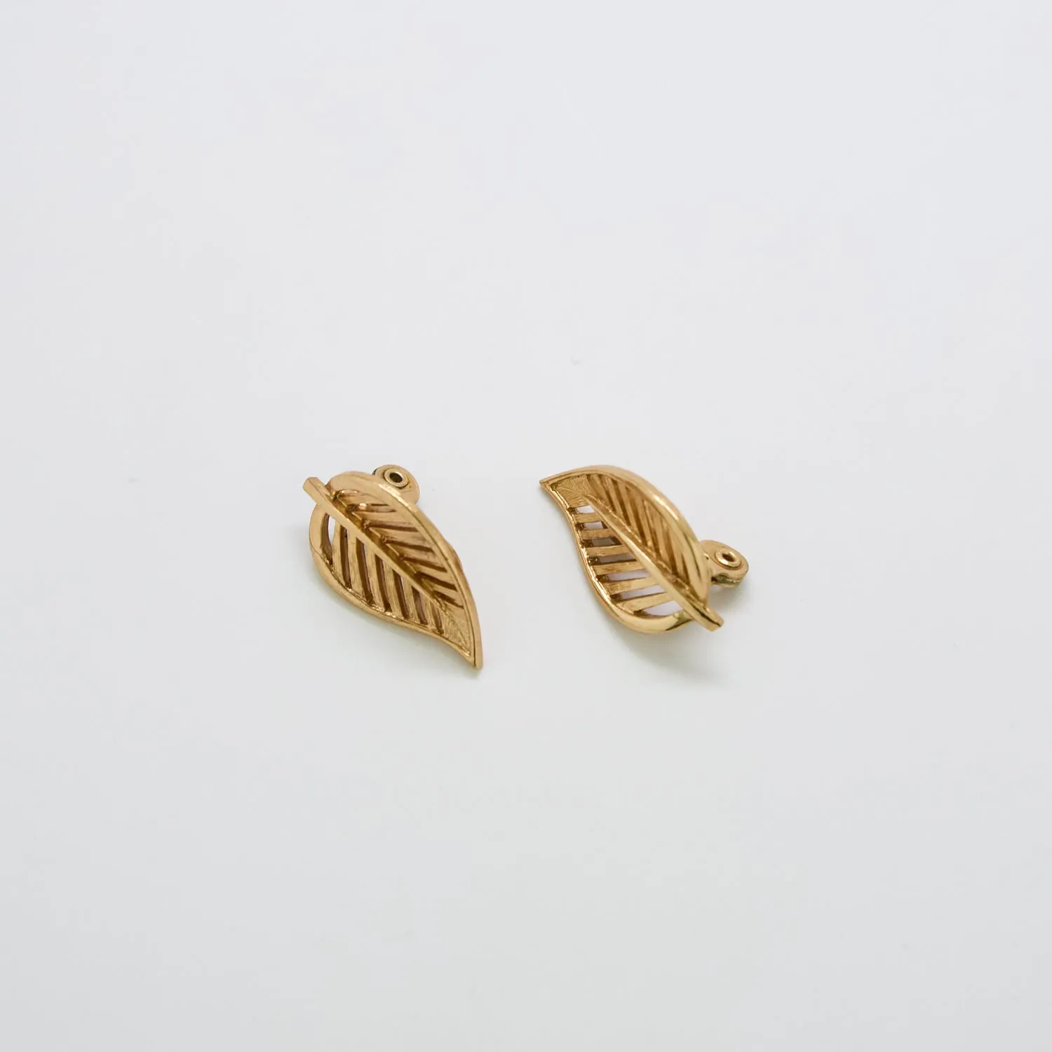 Vintage Monet Gold Leaf Earrings