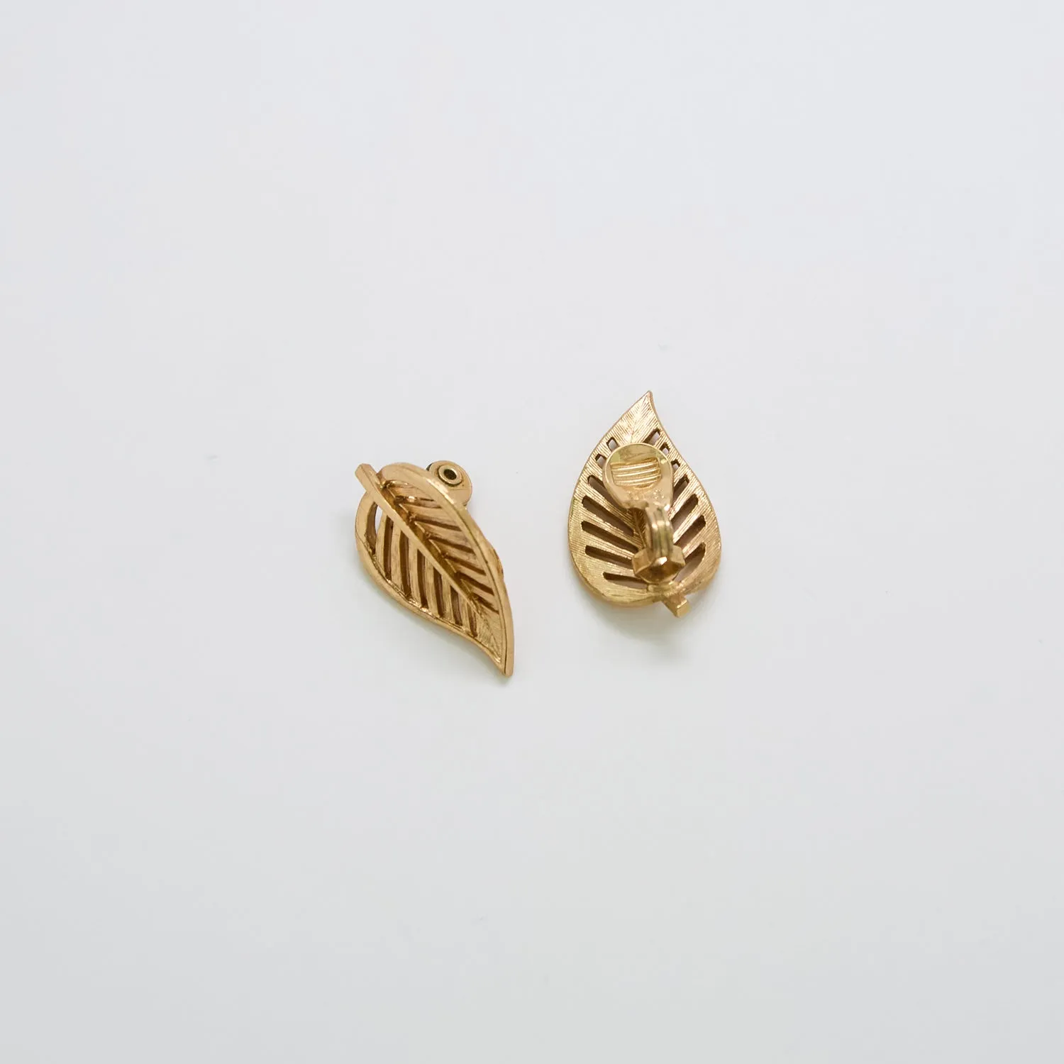 Vintage Monet Gold Leaf Earrings