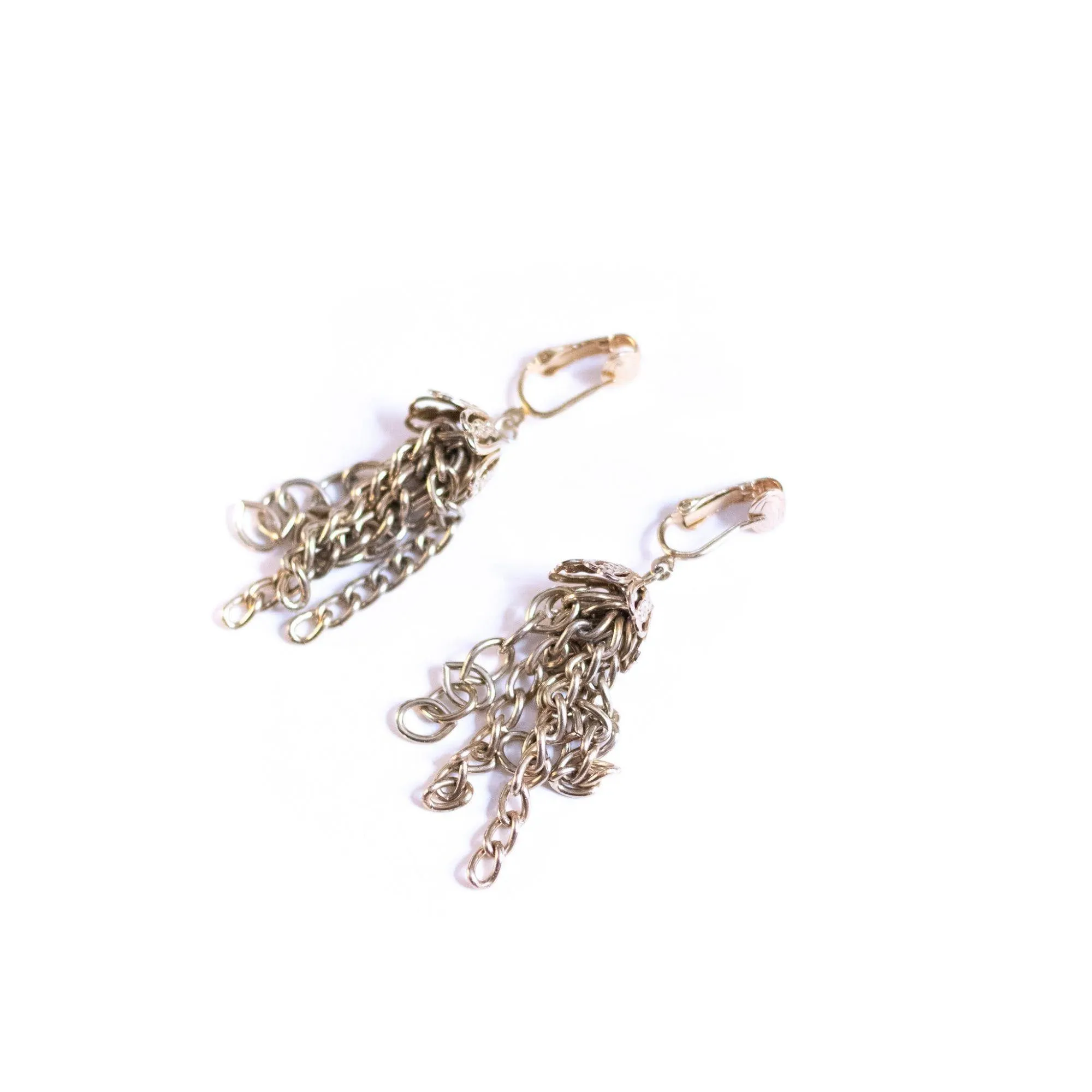 Vintage Sarah Coventry Gold Chain Tassel Earrings