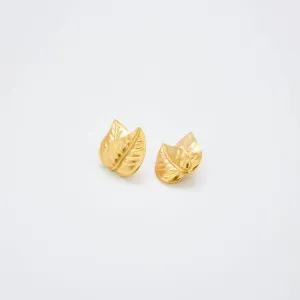 Vintage Trifari Gold Leaf Earrings