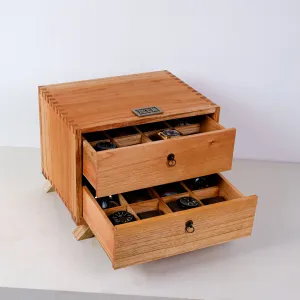 Watch Box for 16 Watches Mid Century Style Cedar Wood