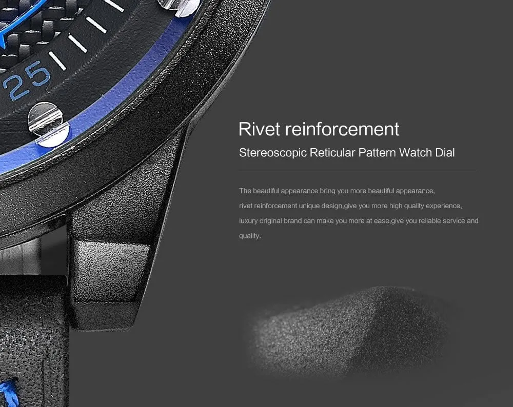 WEIDE New Men Watch Genuine Leather Band Fashion Casual Sports Design Luxury Quartz Watches Men 30m Waterproof Men Watches