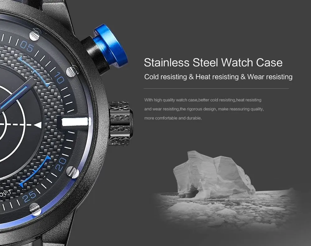 WEIDE New Men Watch Genuine Leather Band Fashion Casual Sports Design Luxury Quartz Watches Men 30m Waterproof Men Watches