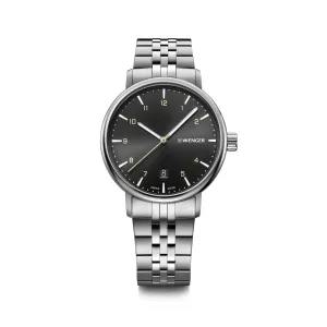 Wenger Urban Classic 40 Black Dial Bracelet Men's Watch