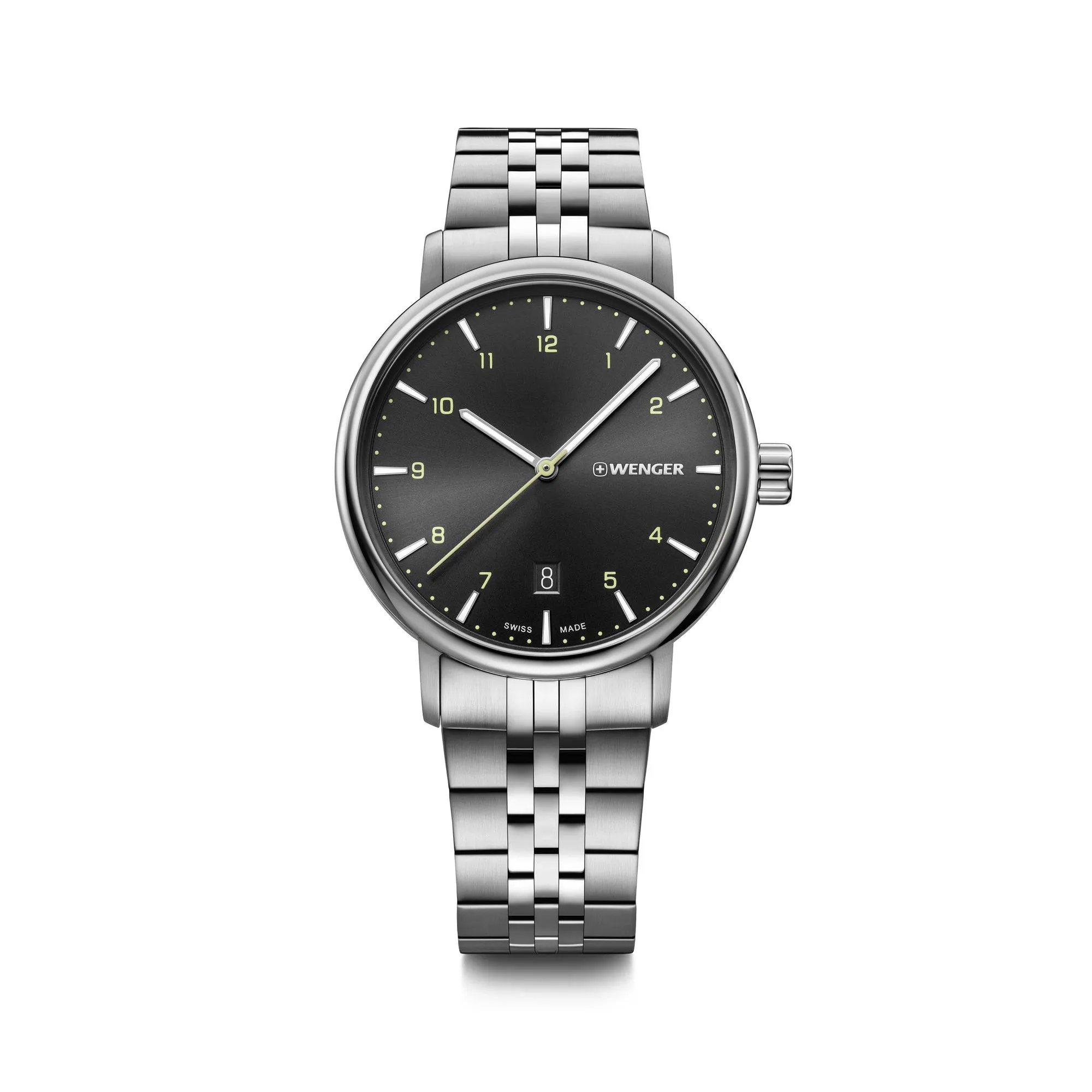 Wenger Urban Classic 40 Black Dial Bracelet Men's Watch