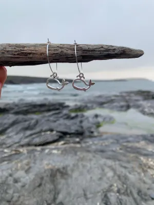 Whale Outline Earrings