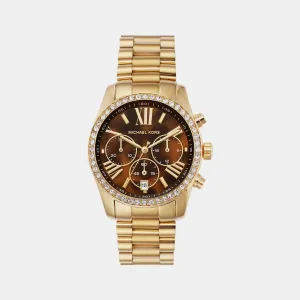 Women's Brown Chronograph Stainless Steel Watch MK7276