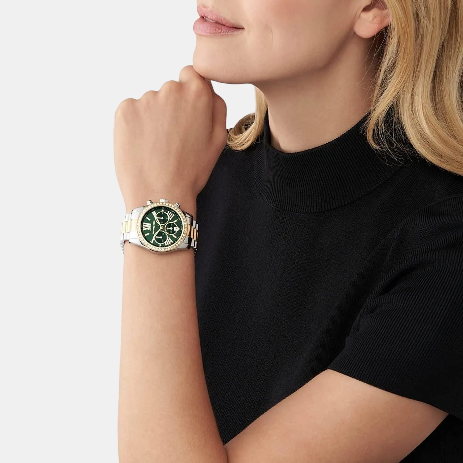 Women's Green Stainless Steel Chronograph Watch MK7303