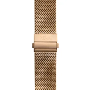 Xeric 22mm Rose Gold PVD Mesh Bracelet with Deployant Clasp