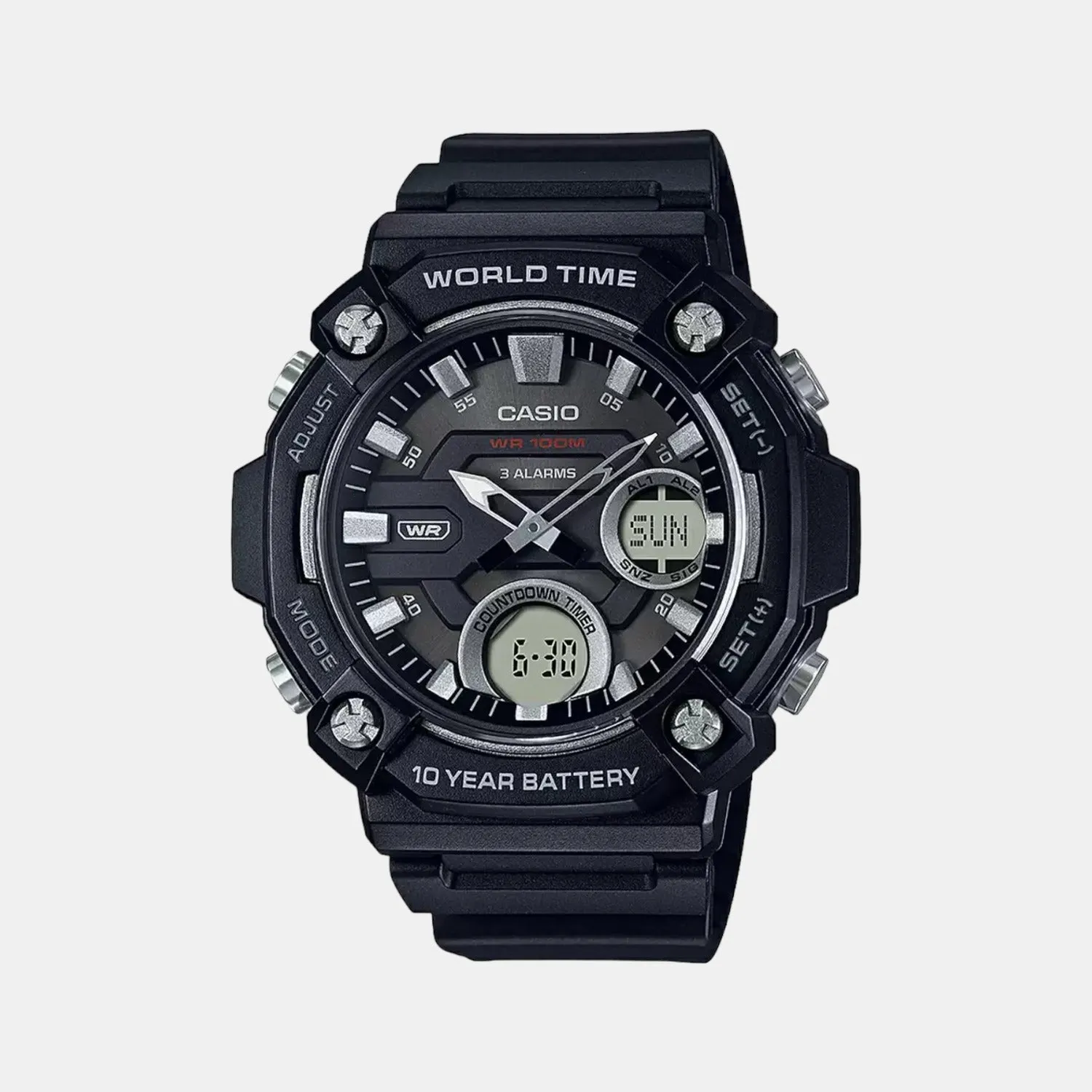 Youth Unisex Analog-Digital Resin Watch AD262 - AEQ-120W-1AVDF