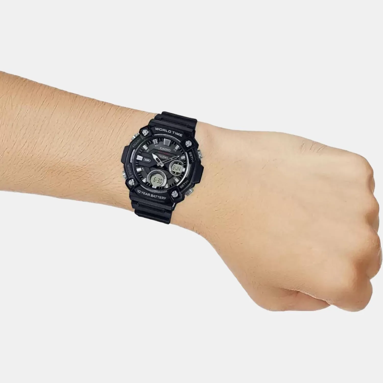 Youth Unisex Analog-Digital Resin Watch AD262 - AEQ-120W-1AVDF